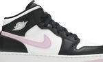 Кроссовки Air Jordan 1 Mid GS White Light Arctic Pink, белый - фото 2