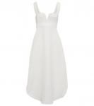 Асимметричное платье миди с окантовкой Stella McCartney, белый - фото