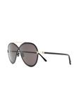 TOM FORD Eyewear солнцезащитные очки в массивной оправе, черный - фото 2