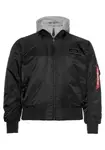 Куртка-бомбер Alpha Industries "MA-1 D-TEC", с капюшоном, цвет 03 Black - фото 5