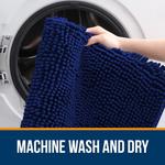 Коврик для ванной Olanly, 120х80 см, темно-синий - фото 4