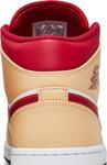 Кроссовки Air Jordan 1 Mid Light Curry Cardinal Red, коричневый - фото 7