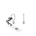 Серьги-кольца Tous Grain Short Bear, 8 мм, белое золото/бриллианты - фото 5