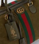 Сумка-дуэль Savoy Medium из замши Gucci, Lusc.Gr/Lusc.Gr/Vrv - фото 6