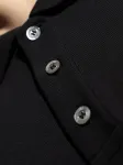 Рубашка-поло с вышитым логотипом Moschino, черный - фото 5