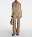 Клетчатый блейзер Junida Acne Studios, бежевый - фото 2