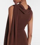 Шарфовый макси-платье с драпировкой Aya Muse, темно-коричневый - фото 5