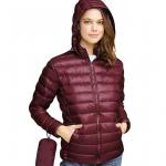 Легкий пуховик с капюшоном Made By Johnny, бордовый - фото