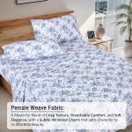 Комплект постельного белья Ruvanti, 3 предмета, 168х244/100х191/51х76 см, белый/незабудки - фото 3