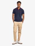 Футболка поло U.S. Polo Assn. Slim Fit Stretch Solid Pique, темно-синий - фото 3
