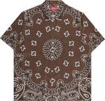 Рубашка Supreme Bandana Silk Short-Sleeve Shirt 'Brown', коричневый - фото 2