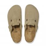 Сандалии-клоги Birkenstock Boston Suede Leather, хаки - фото 4