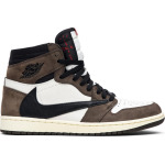 Кроссовки Travis Scott x Air Jordan 1 Retro High OG Mocha Sample, коричневый - фото