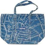 Сумка Supreme Gonz Map Denim Tote Blue, синий - фото