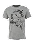 Футболка Re:Covered T-Shirt Marvel Captain America Shield, серый - фото