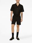 Dolce & Gabbana твиловые шорты-бермуды с бахромой, черный - фото 3
