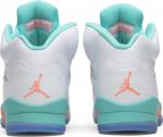 Кроссовки Air Jordan 5 Retro GS Light Aqua, белый - фото 6