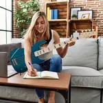 Электрогитара Glarry GP PRO бас без накладки - синий - фото 7