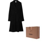 Burberry Платье с длинными рукавами SS24 черное - фото