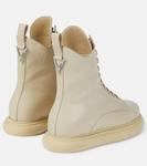 Боевые ботинки из кожи Selene The Attico, песочный - фото 3