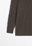 Джемпер Massimo Dutti CABLE-KNIT SWEATER, Dark Grey - фото 10
