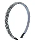 Ободок с камнями Mimi Tutu, серебристый - фото