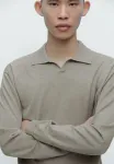 Свитер-Поло Massimo Dutti, Khaki - фото 4
