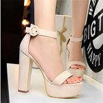 Туфли женские на высоком каблуке Bigtree, хаки - фото 5