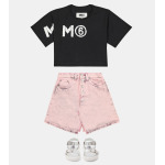 Джинсовые шорты Mm6 Maison Margiela Kids, розовый - фото 2