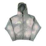 Толстовка Hellstar Zip Up Sweatshirt Grey, серый - фото