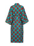 La DoubleJ шелковый халат с геометричным принтом, зеленый - фото 2