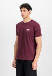 Футболка Alpha Industries SMALL LOGO, Dark Cherry/Dark Red - фото