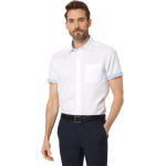 Рубашка Johnston & Murphy Short Sleeve Solid Textured Shirt, белый - фото