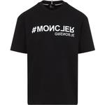 Футболка с принтом логотипа Moncler Grenoble, черный - фото