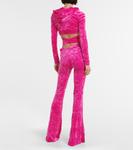 Бархатная толстовка с капюшоном Medusa Biggie Versace, Glossy Pink - фото 3