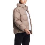 Пуховик женский коричневый Adidas - фото 3