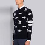 Свитер мужской черный THOM BROWNE - фото 5