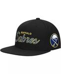 Мужская черная кепка Mitchell Ness Buffalo Sabers Core Team Script 2.0 Snapback Mitchell & Ness, черный - фото