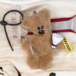 AIZIYUO Плюшевый кулон Badminton Bean Bear высотой 13 см - фото 3