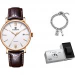 Автоматический механический хронометр мужские часы белый циферблат STARKING - фото 2