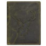 Кошелек Greenburry Vintage Hirsch Leder 9,5 см, оливковый - фото