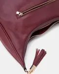 Полумесяц сумка с помпоном Latouche, бордовый - фото 3
