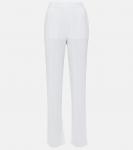 Прямые брюки плиссированной вязки Stella Mccartney, белый - фото