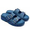 Кожаные тапочки Tommy Jeans, синий - фото 3