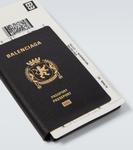 Паспортный длинный кожаный кошелек Balenciaga, черный - фото 4