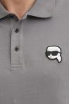 Хлопковая поло Karl Lagerfeld, серый - фото 5