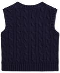 Детский хлопковый жилет вязаной вязки Polo Ralph Lauren, синий - фото 2