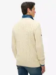 Джемпер Superdry Cotton Classic Cable Knit Crew, кремовый - фото 3