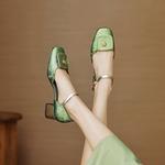 Туфли Мэри Джейн женские Echo&Yolo, зеленый - фото 11