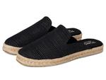 Балетки TOMS Santiago Mule, Black Metallic Linen Stripe - фото